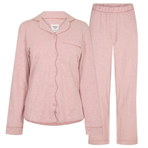 Front - Chelsea Peers Womens/Ladies Cotton Long Pyjama Set