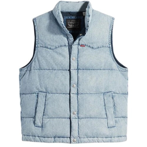 Front - Levis Mens Cotton Puffer Gilet
