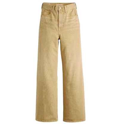 Front - Levis Womens/Ladies Ribcage Denim Wide Leg Jeans