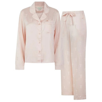 Front - Ted Baker Womens/Ladies Peggy Satin Long Pyjama Set