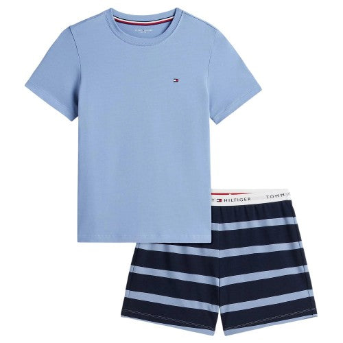 Front - Tommy Hilfiger Childrens/Kids Essential Striped Short Pyjama Set