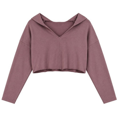 Front - Missy Empire Womens/Ladies Seam Detail Crop Hoodie