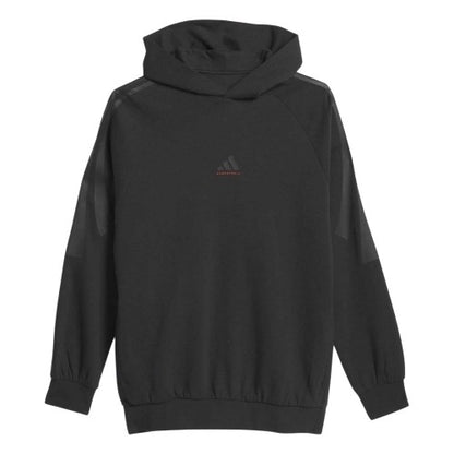 Front - Adidas Mens Raglan Basketball Hoodie