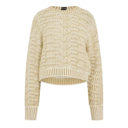 Front - Boss Womens/Ladies Knitted Ribbed Collar Long-Sleeved Sweater Top