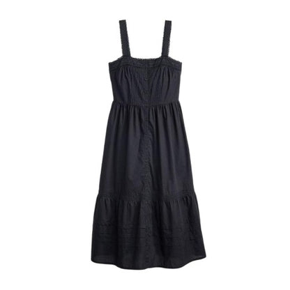 Front - Levis Womens/Ladies Square Neck Sleeveless Midi Dress