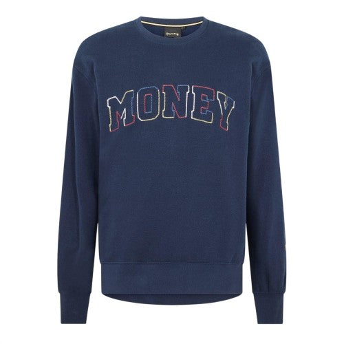 Front - Money Mens Embroidered Logo Sweatshirt