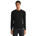 Front - Gant Mens Cotton Pique Crew Neck Sweatshirt