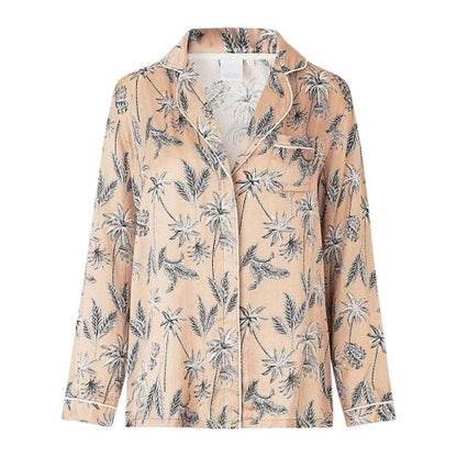 Front - CCDK Copenhagen Womens/Ladies Josephine Palm Tree Pyjama Top