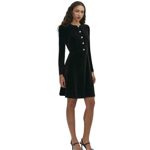 Front - Finery Womens/Ladies Rae Velvet Jewel Collared Dress