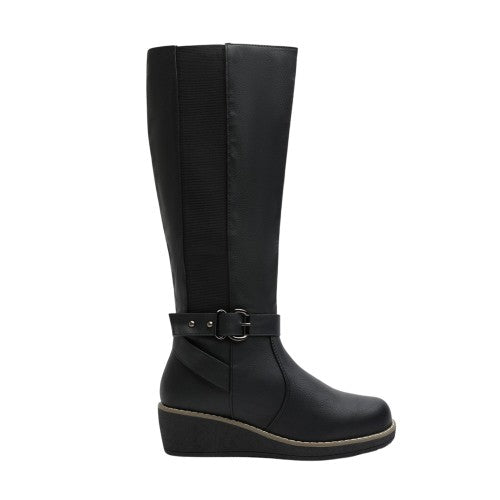 Front - Where´s That From Womens/Ladies Ayleen Wedge Knee-High Boots
