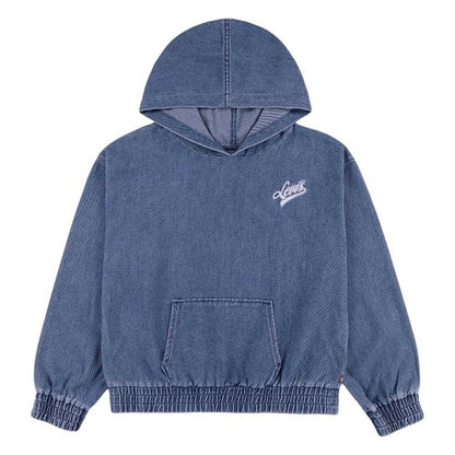 Front - Levis Childrens/Kids Denim Drawstring Hoodie
