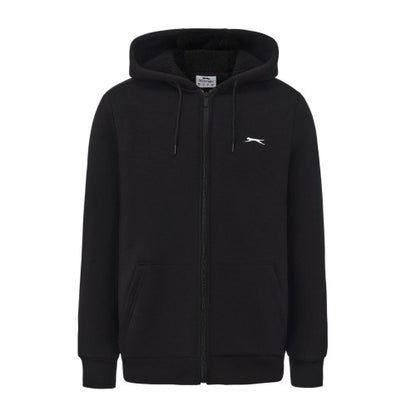 Front - Slazenger Mens Borg Lined Full Zip Hoodie