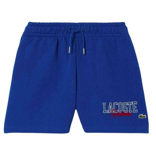 Front - Lacoste Boys Lettering Sweat Shorts
