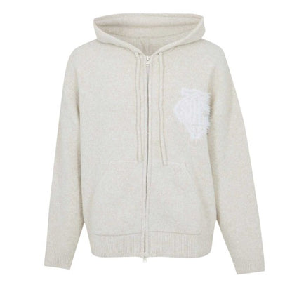 Front - Couture Club Mens Wool Blend Soft Full Zip Hoodie