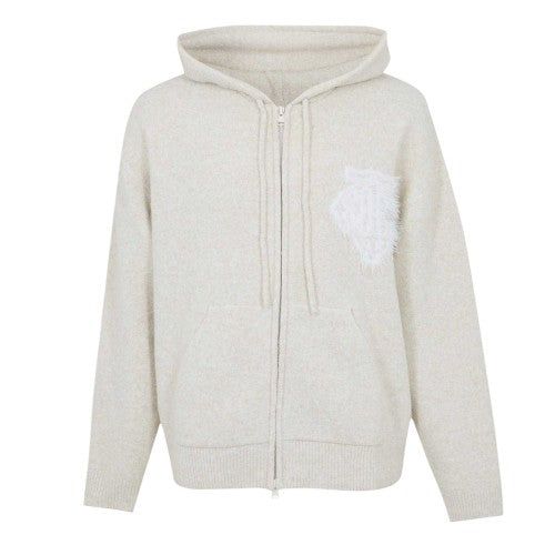 Front - Couture Club Mens Wool Blend Soft Full Zip Hoodie