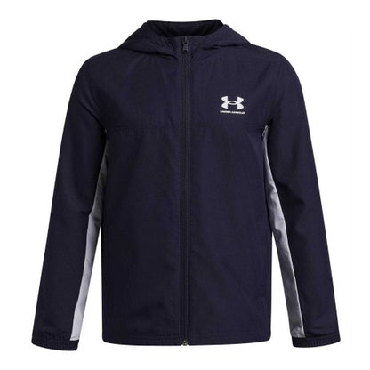 Front - Under Armour Boys Rival Lightweight Full Zip Hoodie