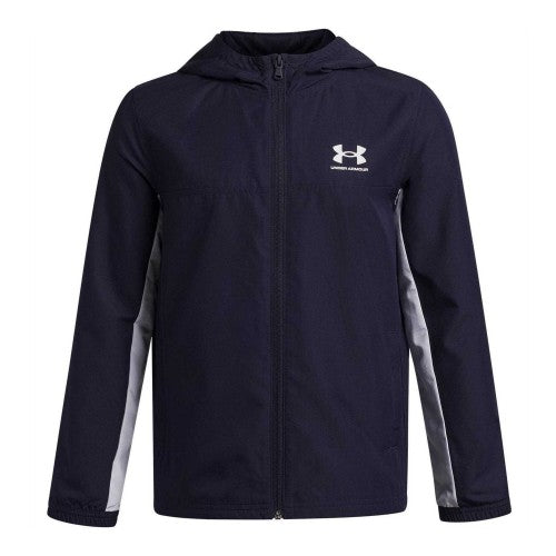 Front - Under Armour Boys Rival Lightweight Full Zip Hoodie