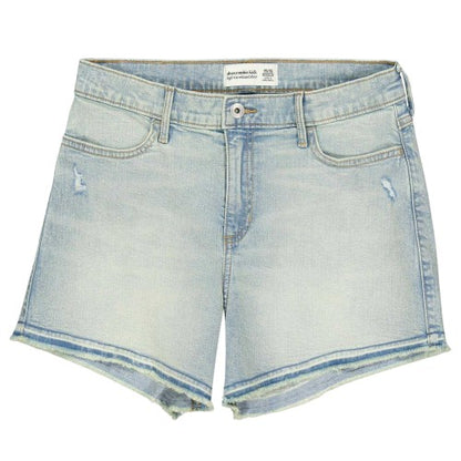 Front - Abercrombie & Fitch Girls Denim Shorts