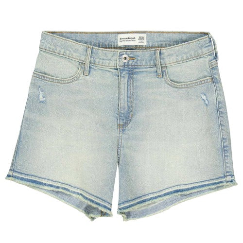 Front - Abercrombie & Fitch Girls Denim Shorts