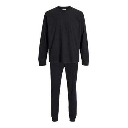 Front - Jack And Jones Mens Combed Cotton Long-Sleeved Loungewear Set