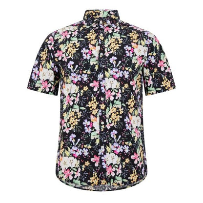 Front - Replay Mens Floral Regular Shirt