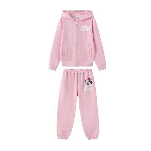 Front - Disney Childrens/Kids Minnie Mouse Character Snug Fit Hoodie And Joggers Set