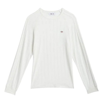 Front - Adidas Mens Originals Ribbed Long-Sleeved T-Shirt