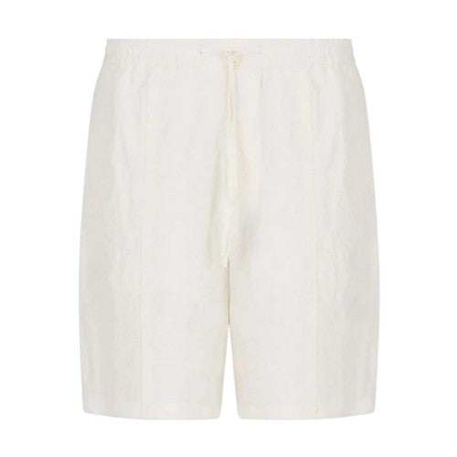Front - Emporio Armani EA7 Mens Linen Plain Shorts