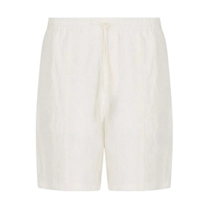 Front - Emporio Armani EA7 Mens Linen Plain Shorts