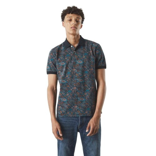 Front - Pretty Green Mens Wonderwll Paispol Paisley Regular Polo Shirt