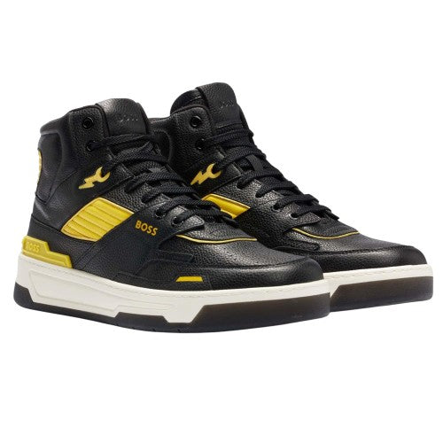 Front - Boss Mens Baltimore Leather Trainers