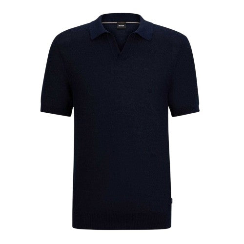 Front - Boss Mens Tempio V Neck Regular Polo Shirt