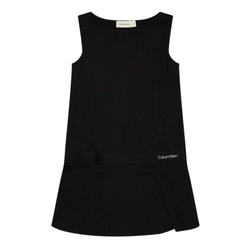 Front - Calvin Klein Girls Punto Sleeveless Skater Dress