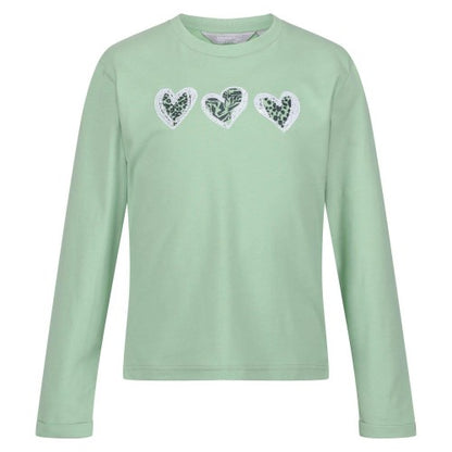 Front - Regatta Childrens/Kids Wenbie III Heart Long-Sleeved T-Shirt