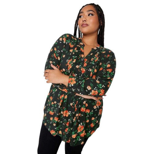 Front - Yours Womens/Ladies Floral Woven Tunic