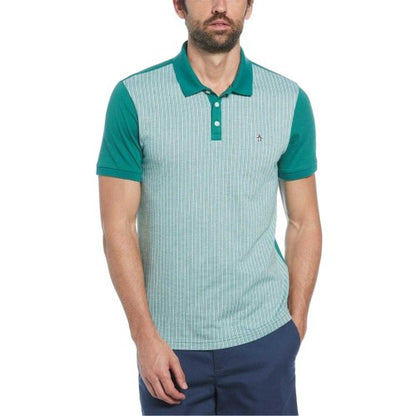 Front - Original Penguin Mens Vertical Stripe Polo Shirt