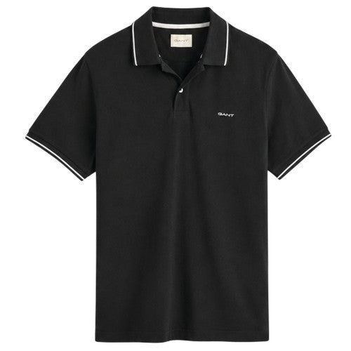 Front - Gant Mens Embroidered Pique Polo Shirt