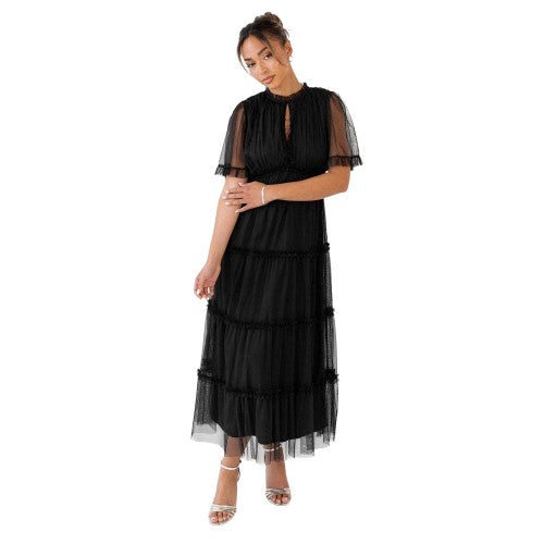 Front - Anaya With Love Womens/Ladies Tulle Keyhole Maxi Dress