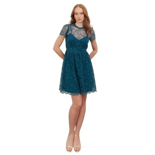 Front - Lovedrobe Womens/Ladies Floral Lace Mini Dress