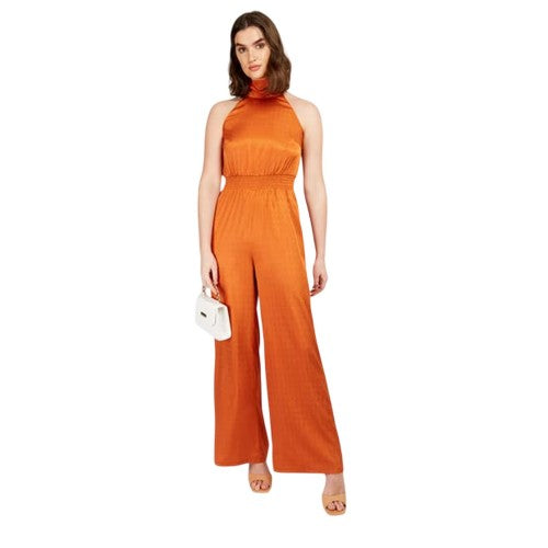 Front - Little Mistress Womens/Ladies Halter Neck Relaxed Fit Sleeveless Jumpsuit