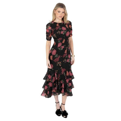 Front - Anaya With Love Womens/Ladies Floral Keyhole Midi Dress