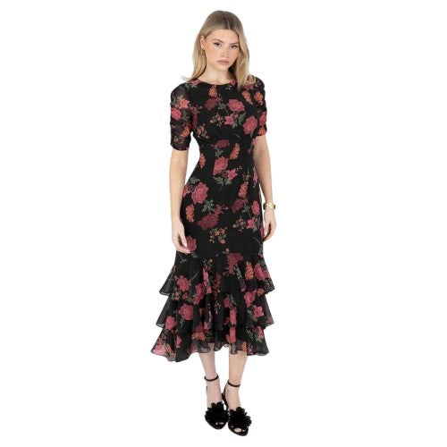 Front - Anaya With Love Womens/Ladies Floral Keyhole Midi Dress