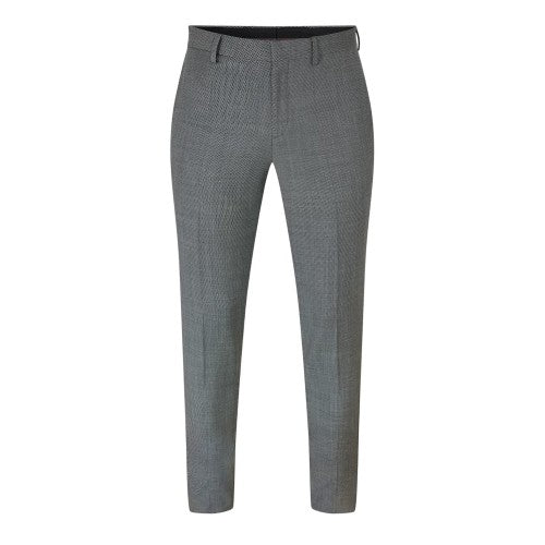 Front - Hugo Mens Patterned Straight Leg Trousers