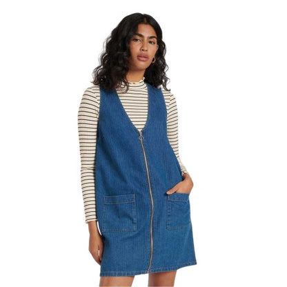 Front - Nobody´s Child Womens/Ladies Dresden Ribbed Zipped Pinafore Dress