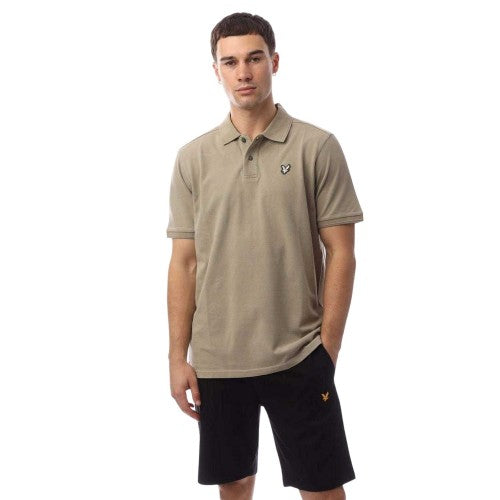 Front - Lyle & Scott Mens Pique Natural Dyed Polo Shirt