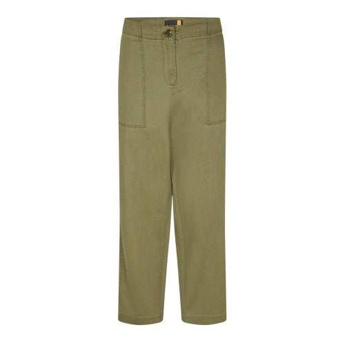 Front - Timberland Womens/Ladies Linen Blend Utility Pocket Straight Chinos