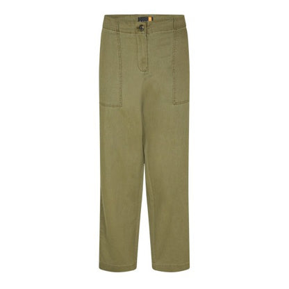 Front - Timberland Womens/Ladies Linen Blend Utility Pocket Straight Chinos
