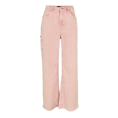 Front - Timberland Womens/Ladies Washed High Rise Wide Leg Cargo Jeans