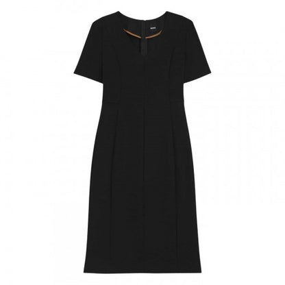 Front - Boss Womens/Ladies Damaisa Knee Length V Neck Short-Sleeved Dress