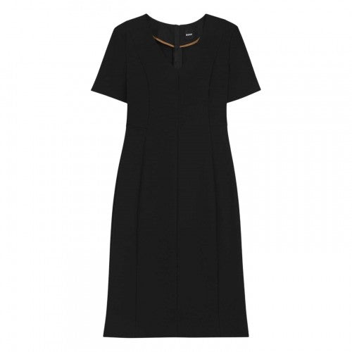 Front - Boss Womens/Ladies Damaisa Knee Length V Neck Short-Sleeved Dress